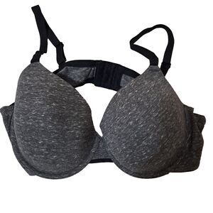 Auden Dark Gray Lightly Lined Comfort Wire Demi Underwire Bra 40C NWT